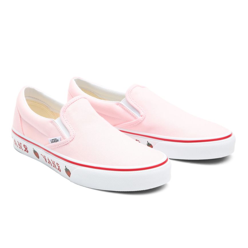 Vans Sidewall Print Classic Slip-On Herr Rosa - Vans Slip On Skor Rea (AGPKM7389)